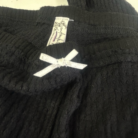 NEW Free People Intimately Chilled Out Leggings Soft Ribbed Knit Black - Picture 5 of 5